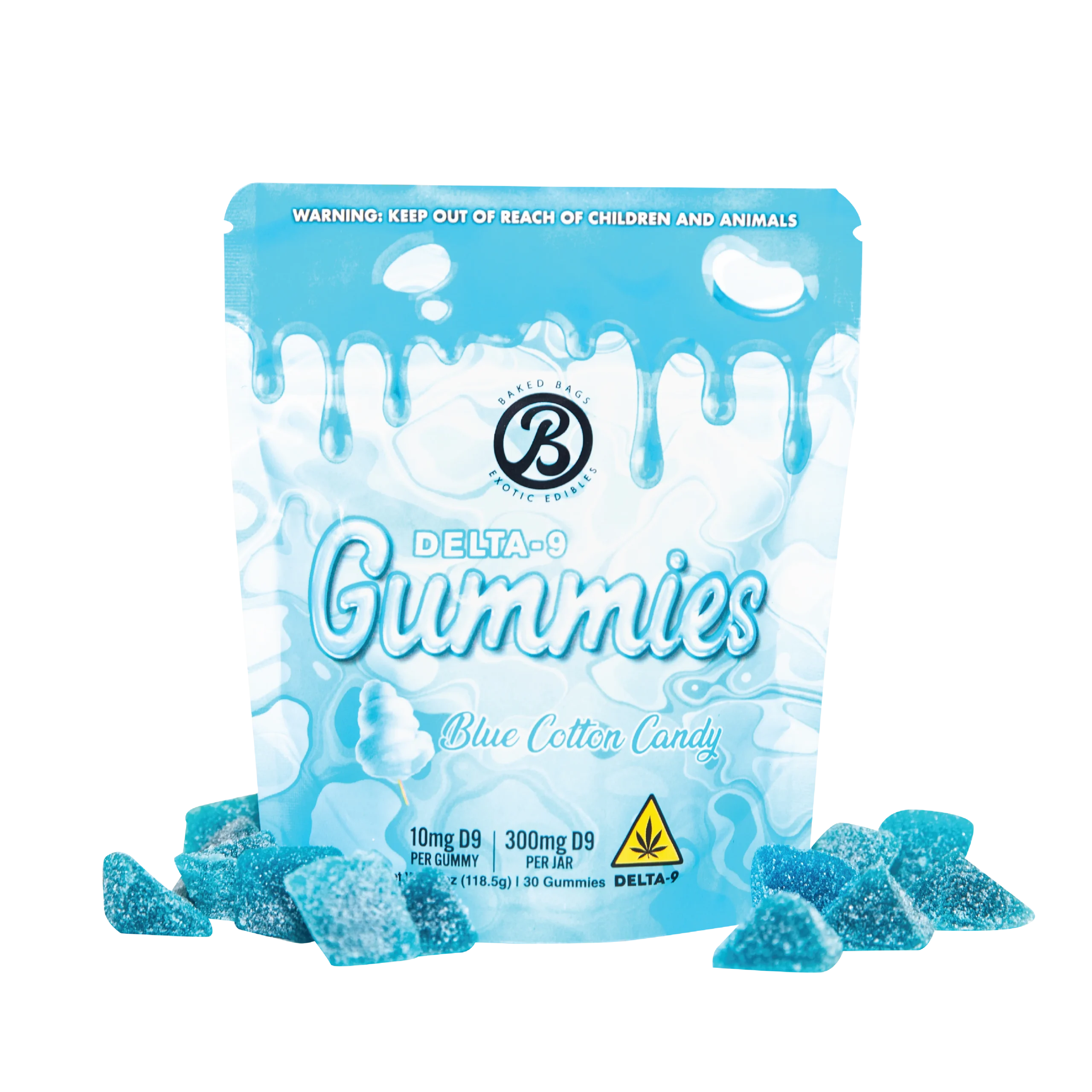 Baked Bags Gummies - Blue Cotton Candy