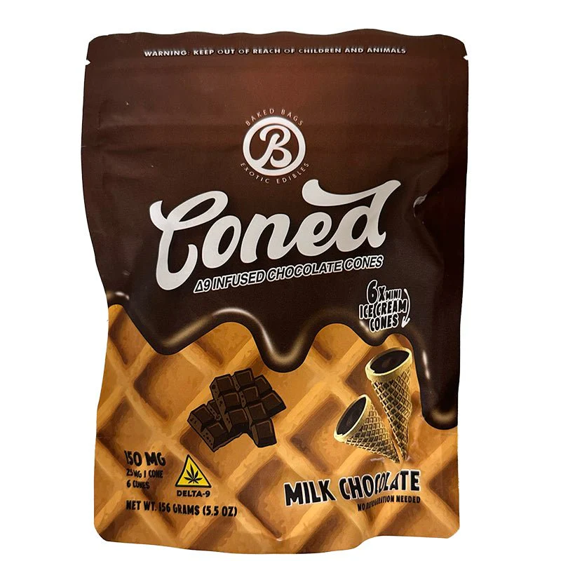 Baked Bags Milk Chocolate Cones 150mg Delta 9 THC