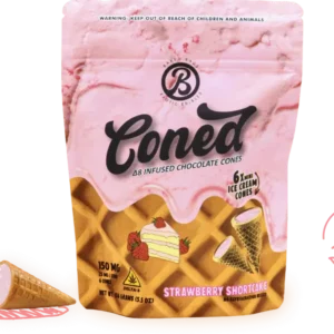 Baked Bags Strawberry Shortcake THC Ice Cream Cones